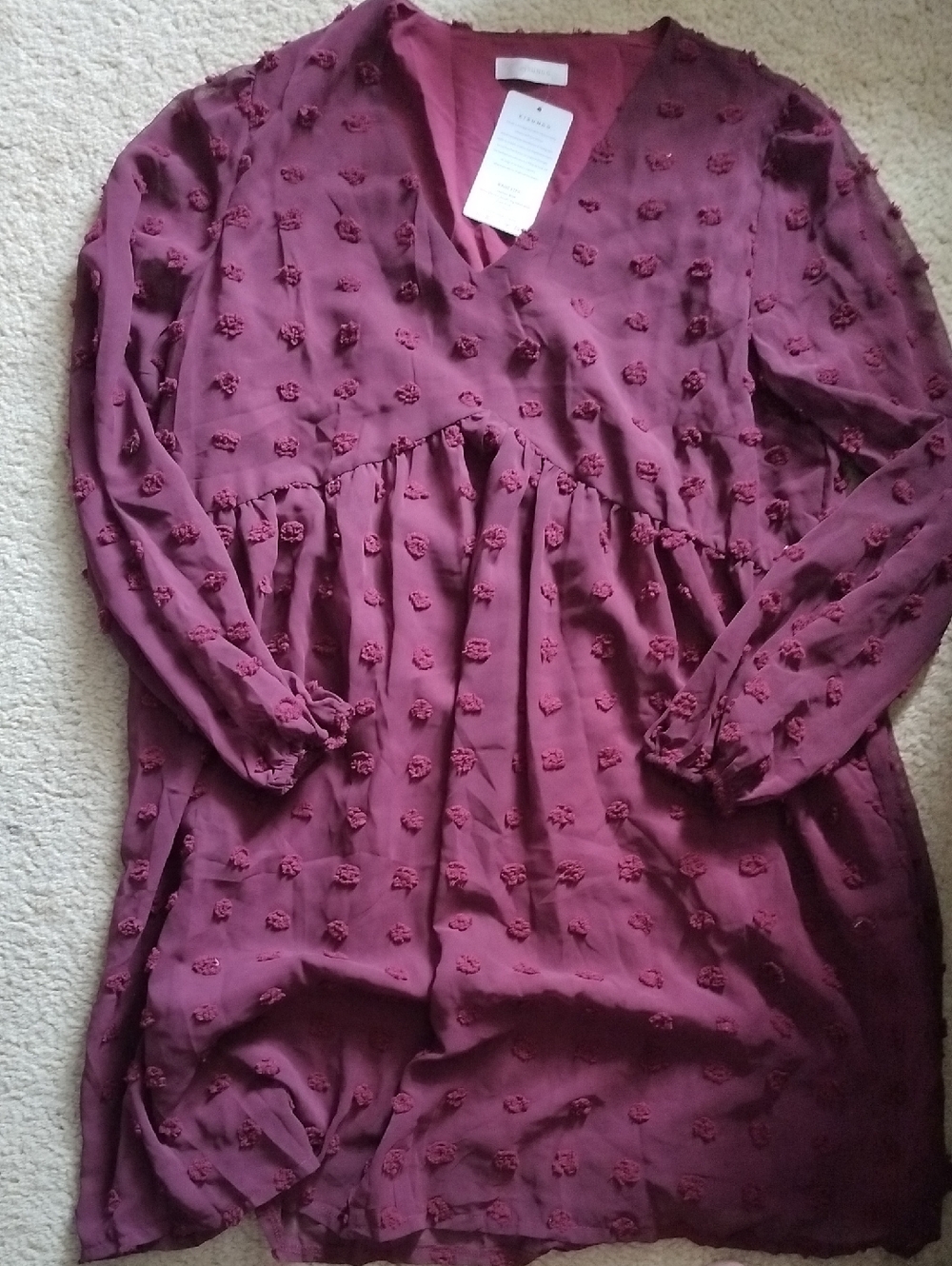 Kirundo Burgundy Dress Large